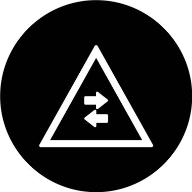 Yol simgesi, vektör illüstrasyonu