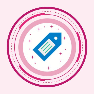 Moda Biçiminde Etiket Simgesi İzole Arka Gruplandırılmış