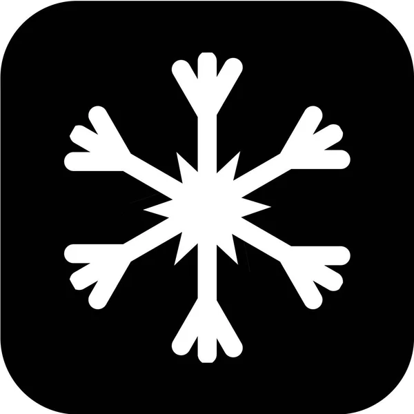 Sneeuwvlok Pictogram Vector Illustratie — Stockvector