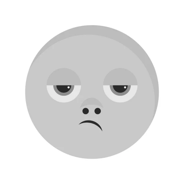 Απογοητευμένη Εικόνα Emoji Μοντέρνο Στυλ Απομονωμένο Φόντο — Διανυσματικό Αρχείο