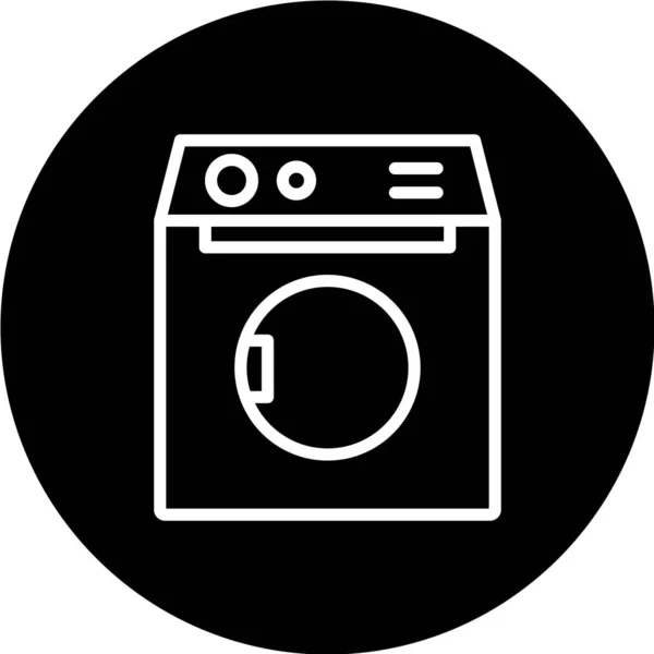 Vector Illustration Simple Icon Washing Machine — Stock Vector