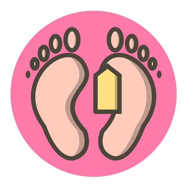 Baby Schoenen Vector Pictogram — Stockvector