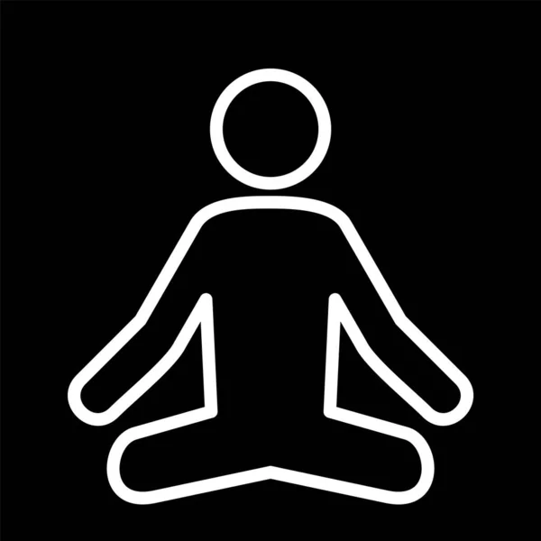 Icône Yoga Dans Style Mode Fond Isolé — Image vectorielle