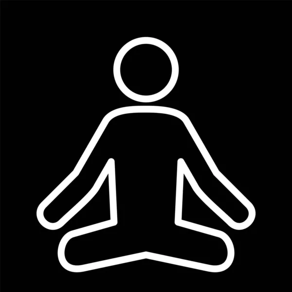 Icono Yoga Estilo Moderno Fondo Aislado — Archivo Imágenes Vectoriales