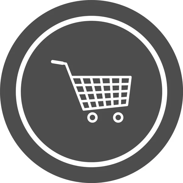 Icono Del Carrito Compras Estilo Moda Fondo Aislado — Archivo Imágenes Vectoriales