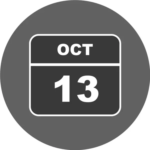 Calendrier Avec Date Octobre — Image vectorielle