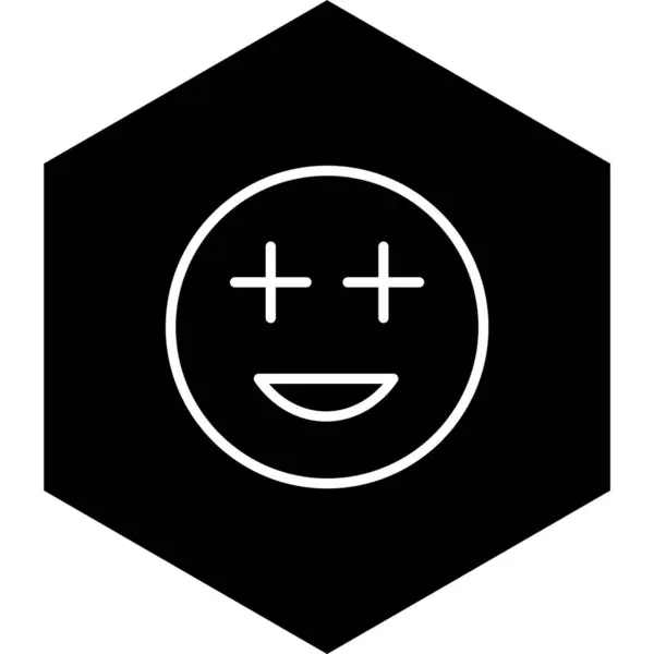Icône Emoji Positive Dans Style Mode Fond Isolé — Image vectorielle