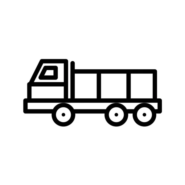 Truck Line Icoon Voor Web Mobiele Infographics Vector Donkergrijs Symbool — Stockvector