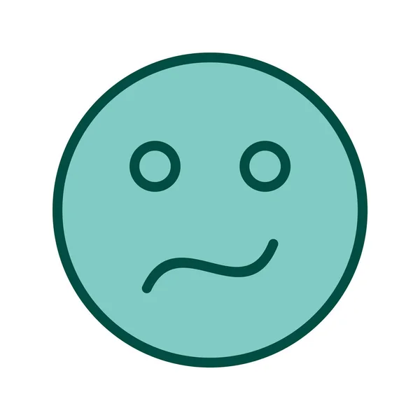 Förvirrad Emoji Ikon Trendig Stil Isolerad Bakgrund — Stock vektor
