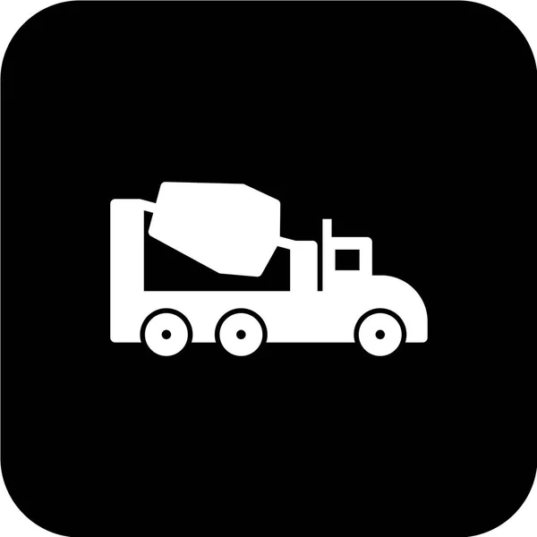 Vectorillustratie Eenvoudig Icoon Van Vrachtwagenvoertuig — Stockvector