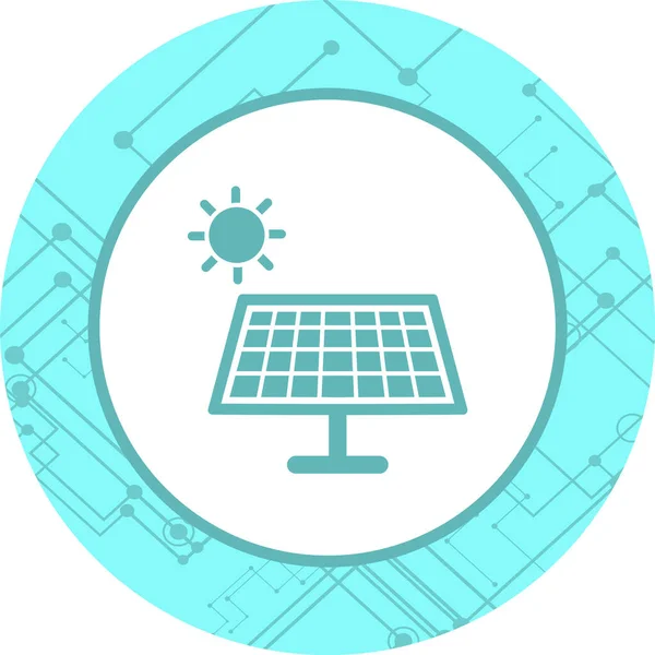 Ikona Energii Słonecznej Modnym Stylu Izolowane Tło — Wektor stockowy