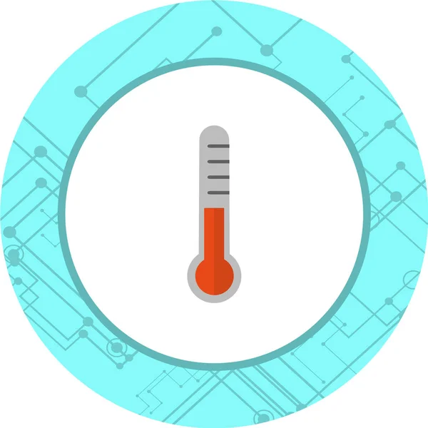 Thermometer Icoon Platte Stijl Geïsoleerd Witte Achtergrond Temperatuursymbool Vector Illustratie — Stockvector