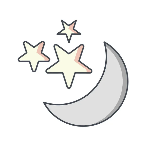 Векторная Иллюстрация Луны Звезд — стоковый вектор