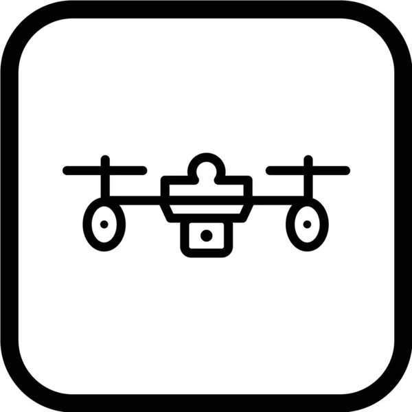 Ikona Vektoru Dronu Quadrocopter — Stockový vektor