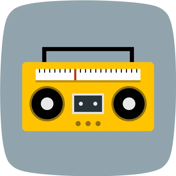 レトロカセットテープレコーダー — ストックベクタ