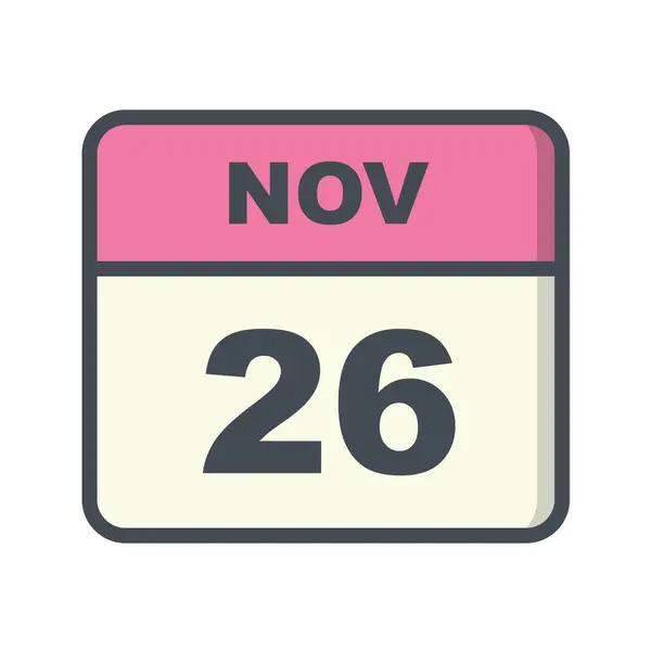 Calendrier Avec Date Novembre — Image vectorielle