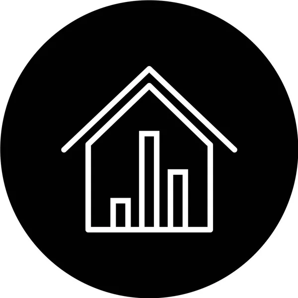 Home Symbol Isoliert Auf Schwarzem Hintergrund — Stockvektor