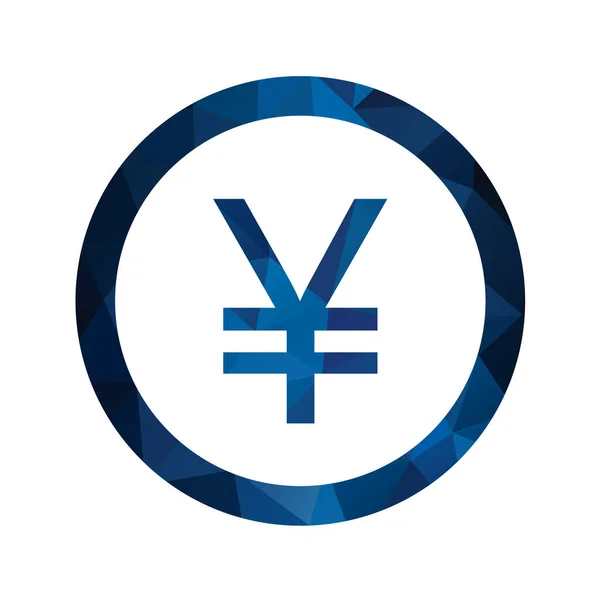 Icono Del Signo Yenes Ilustración Vectorial Aislada Círculo Plano Para — Vector de stock