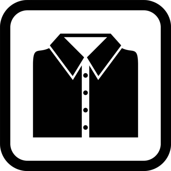 Ikona Koszuli Szkolnej Modnym Stylu Izolowane Tło — Wektor stockowy