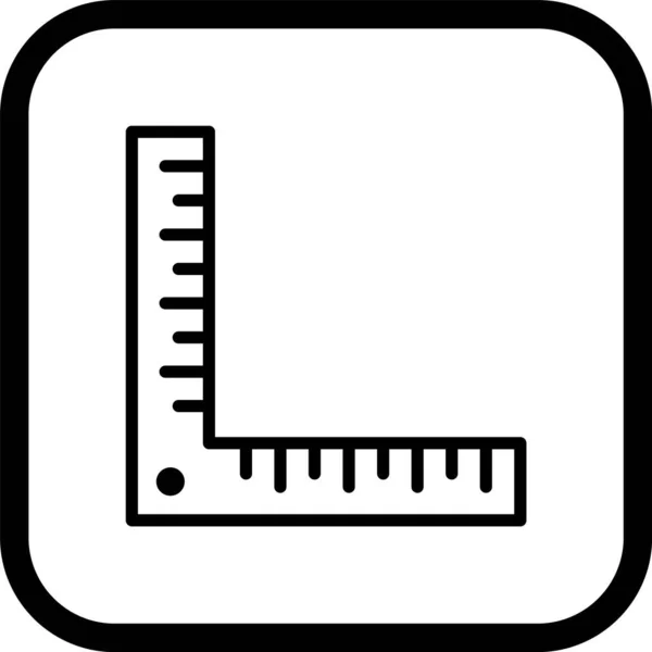 Angolo Righello Icona Stile Tendenza Isolato Sfondo — Vettoriale Stock