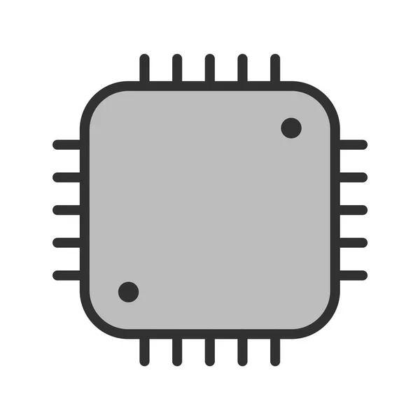 Ikona Procesoru Módním Stylu Izolované Pozadí — Stockový vektor