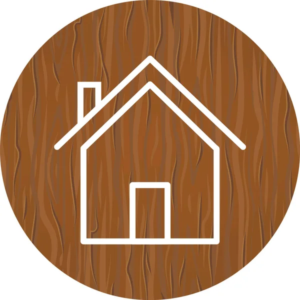 Icono Casa Estilo Moda Aislado Backgroun — Vector de stock