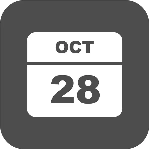 Calendrier Avec Date Octobre — Image vectorielle