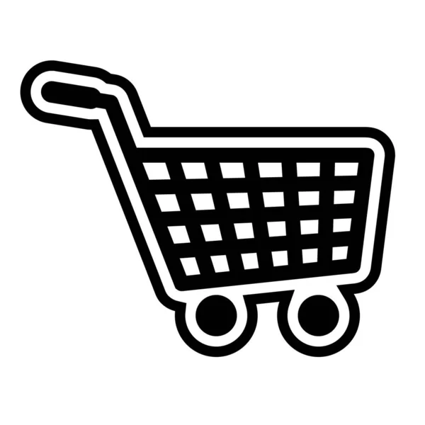 Shopping Cart Icon Trendy Style Isolated Background — Stock Vector