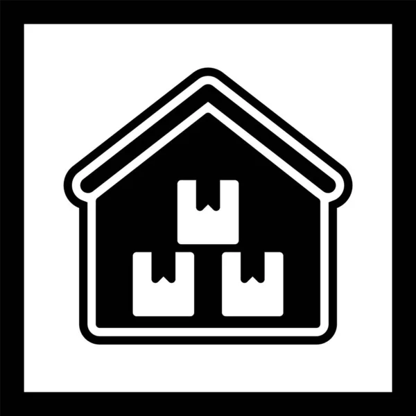 Storage Warehouse Icon Trendigen Stil Isolierten Hintergrund — Stockvektor