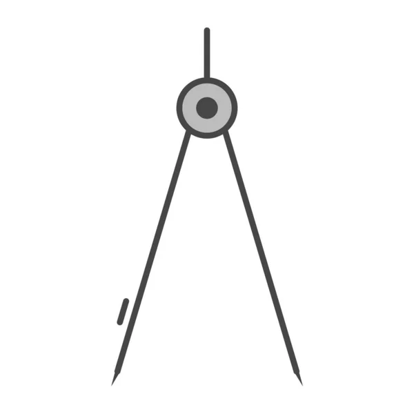 Kompas Ikon Trendy Stil Isoleret Baggrund – Stock-vektor