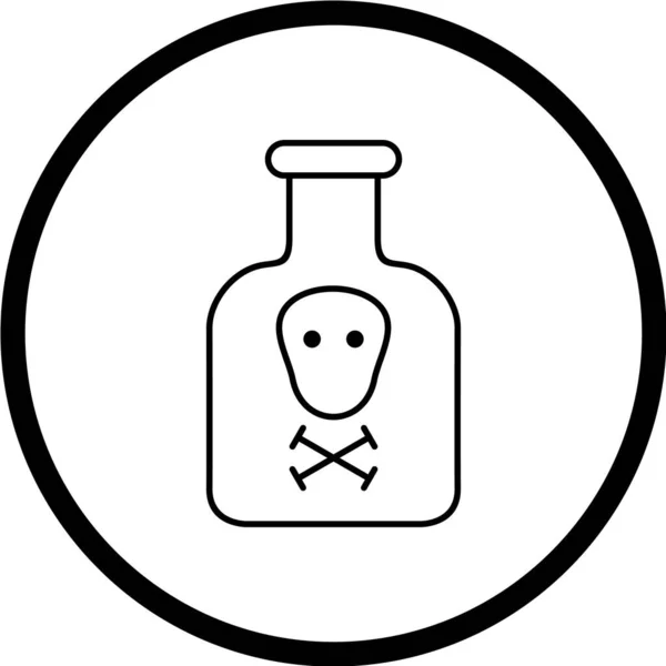 Chemische Fles Vector Illustratie Eenvoudig Pictogram — Stockvector