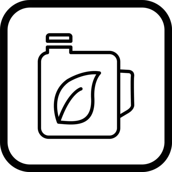 Eco Icono Aceite Estilo Moda Aislado Fondo — Vector de stock