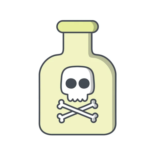 Vector Illustration Glass Poison — Stock Vector