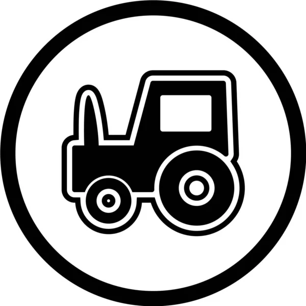 vector illustration of tractor icon