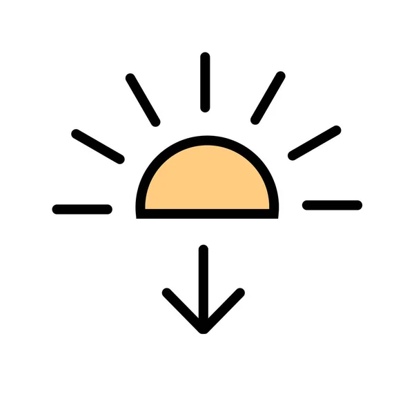 Sun Clouds Icon — Stock Vector