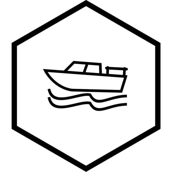 Vector Ilustración Del Icono Del Barco — Archivo Imágenes Vectoriales