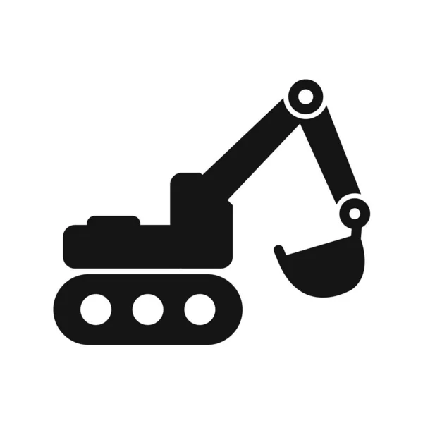 Graafmachine Pictogram Vector Illustratie — Stockvector