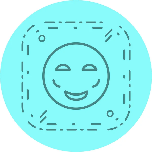 Blush Ícone Emoji Estilo Moderno Isolado Fundo —  Vetores de Stock