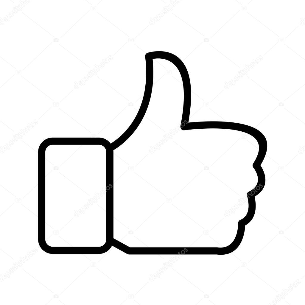 thumbs up vector illustration, simple icon