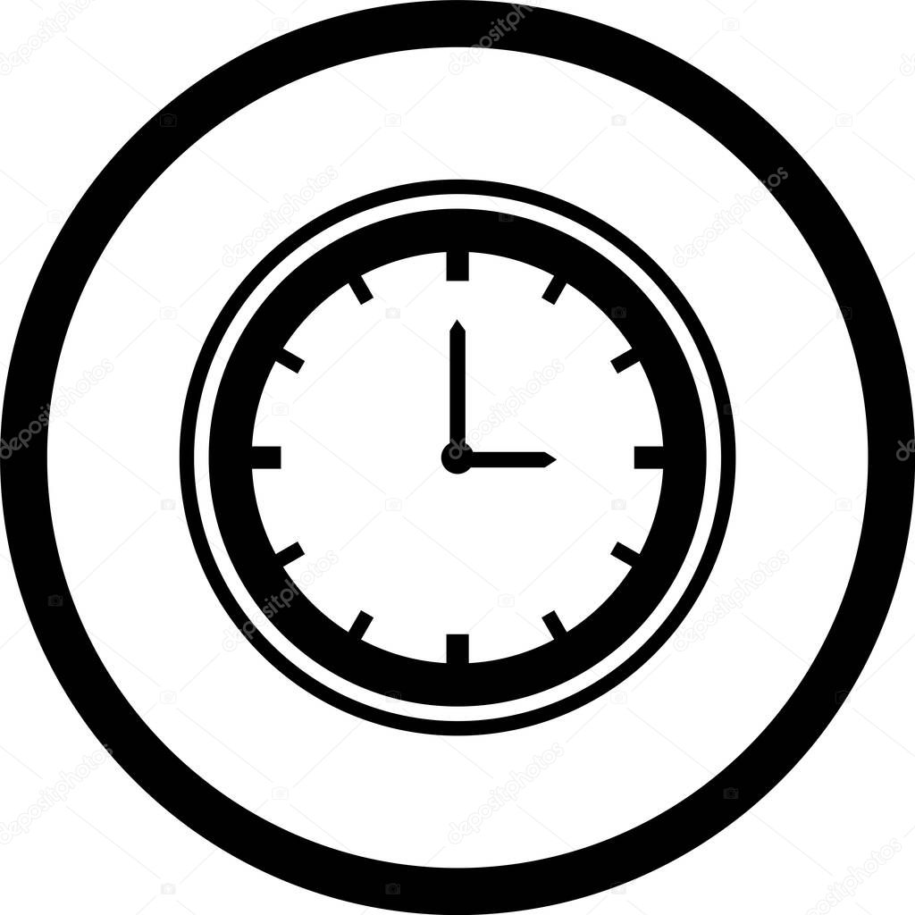 Clock Icon In Trendy Style Isolated Background 