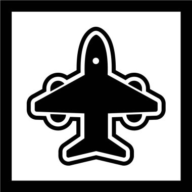 uçak ikonu vektör illüstrasyonu