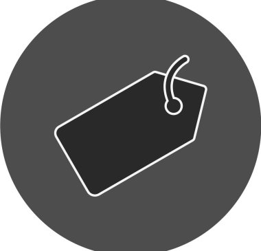 Etiket simgesi, vektör illüstrasyonu. düz tasarım biçimi