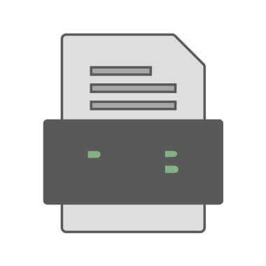 dosya biçimi simgesi, vektör illüstrasyonu