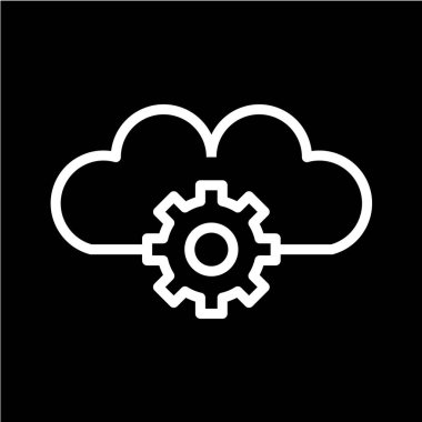 bulut hesaplama simgesi, vektör illüstrasyonu