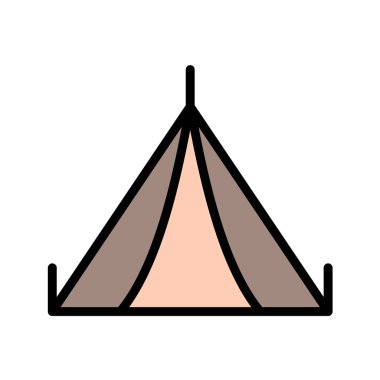 Web basit simgesi, çadırın vektör illüstrasyonu 