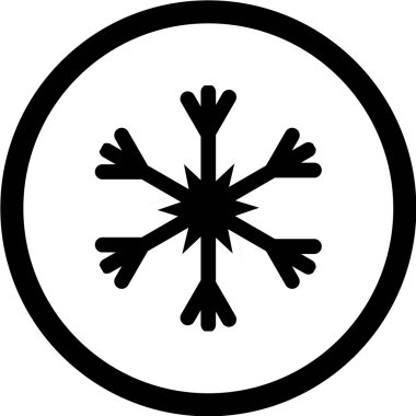 kar Tanesi simgesi vektör çizimi