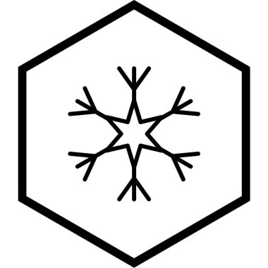 kar Tanesi simgesi vektör çizimi