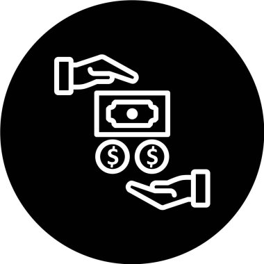 Dolar simgesi, vektör iilüstrasyonu