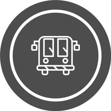 Otobüs işareti vektör simgesi. taşıma sembolü.