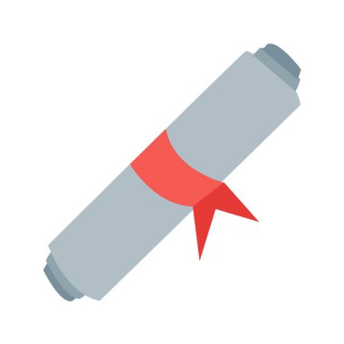 beyaz arkaplanda izole edilmiş düz biçimli diploma simgesi